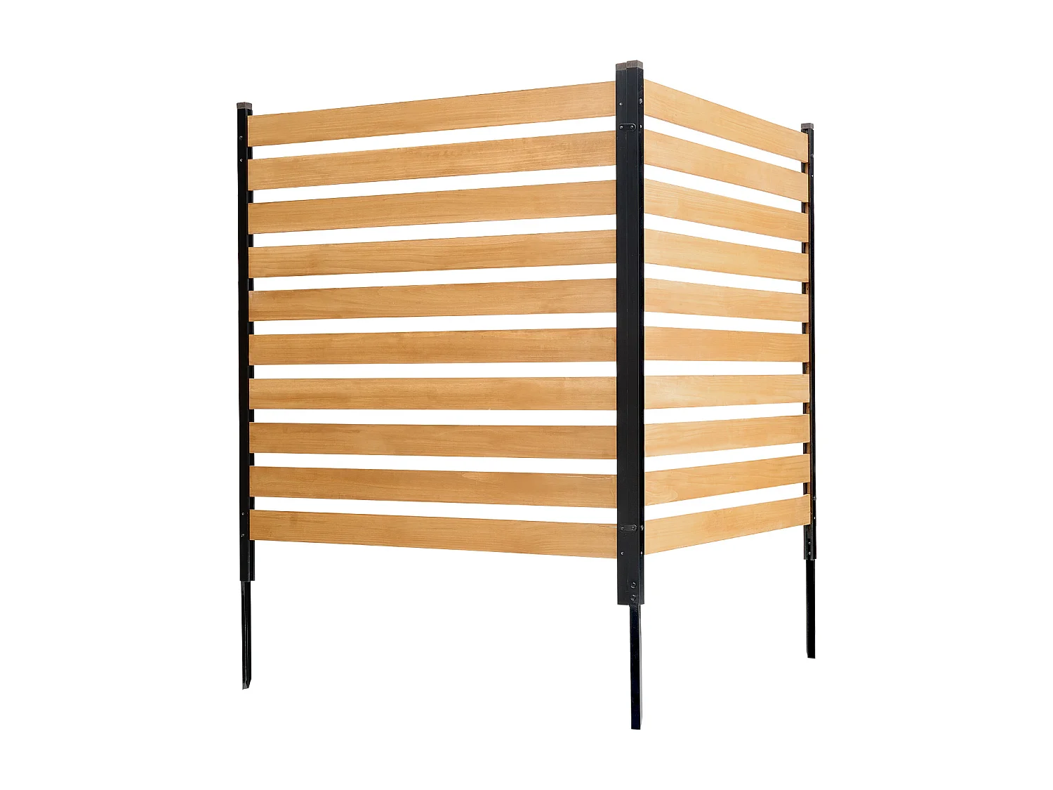 Clôture de Confidentialité Bois SucceBuy, 2 Panneaux,110 x 98,2 cm pour Climatiseur