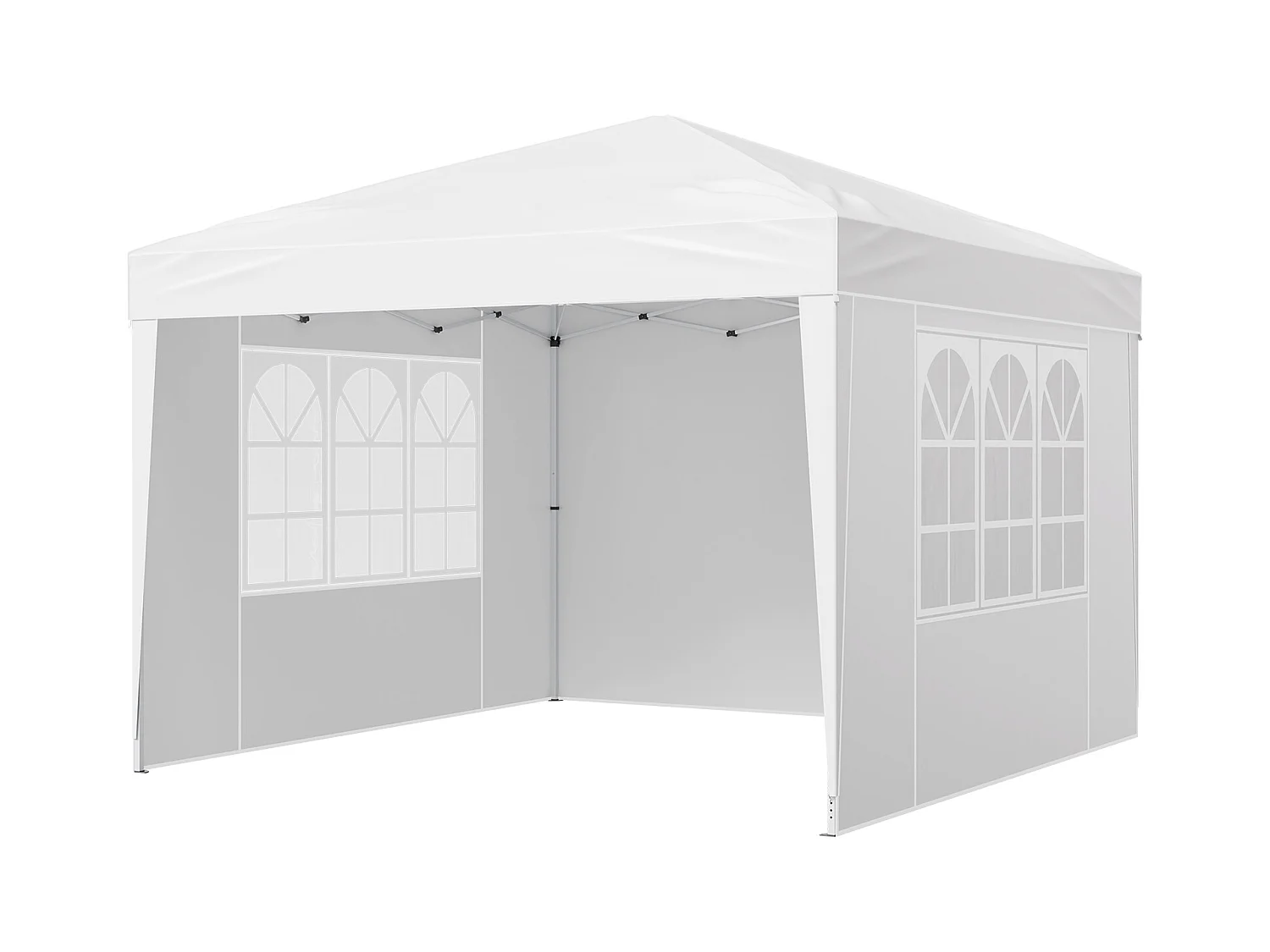 Tonnelle Pop-up SucceBuy Gazebo Auvent Abri Solaire, 2,95 x 2,95m, avec Parois Latérale