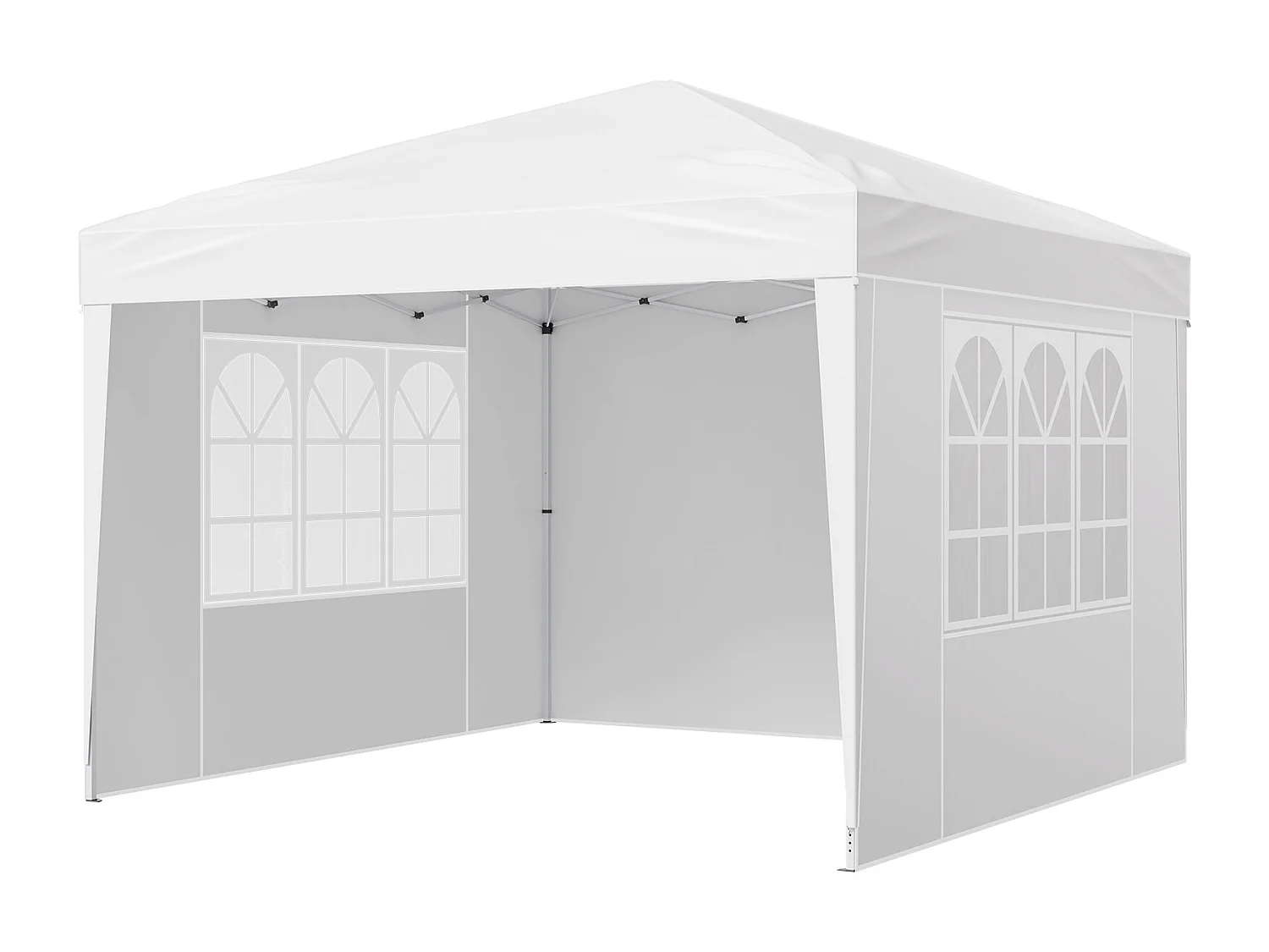 Tonnelle Pop-up SucceBuy Gazebo Auvent Abri Solaire, 2,95 x 2,95m, avec Parois Latérale