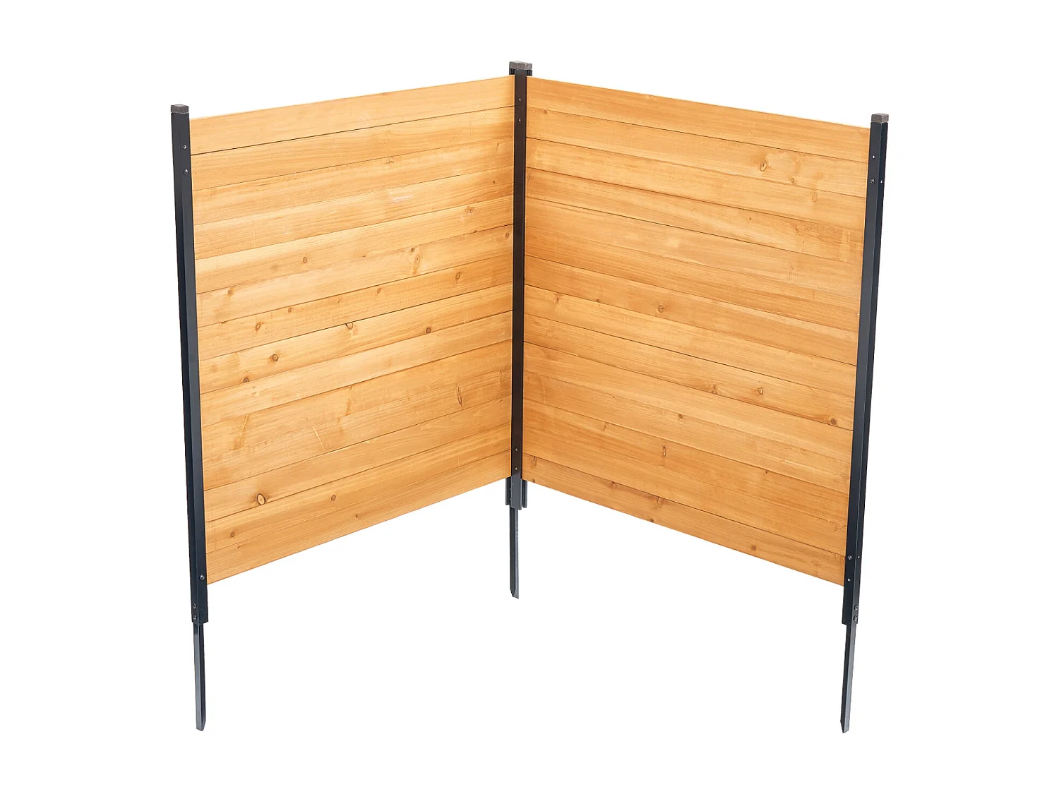 Clôture de Confidentialité Bois SucceBuy, 2 Panneaux, 110 x 98,2 cm pour Climatiseur