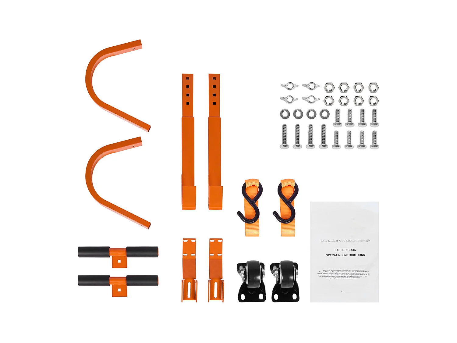 Crochets pour Échelle, SucceBuy Lot de 2 Stabilisateurs pour Échelle de Toit avec Roue en Acier