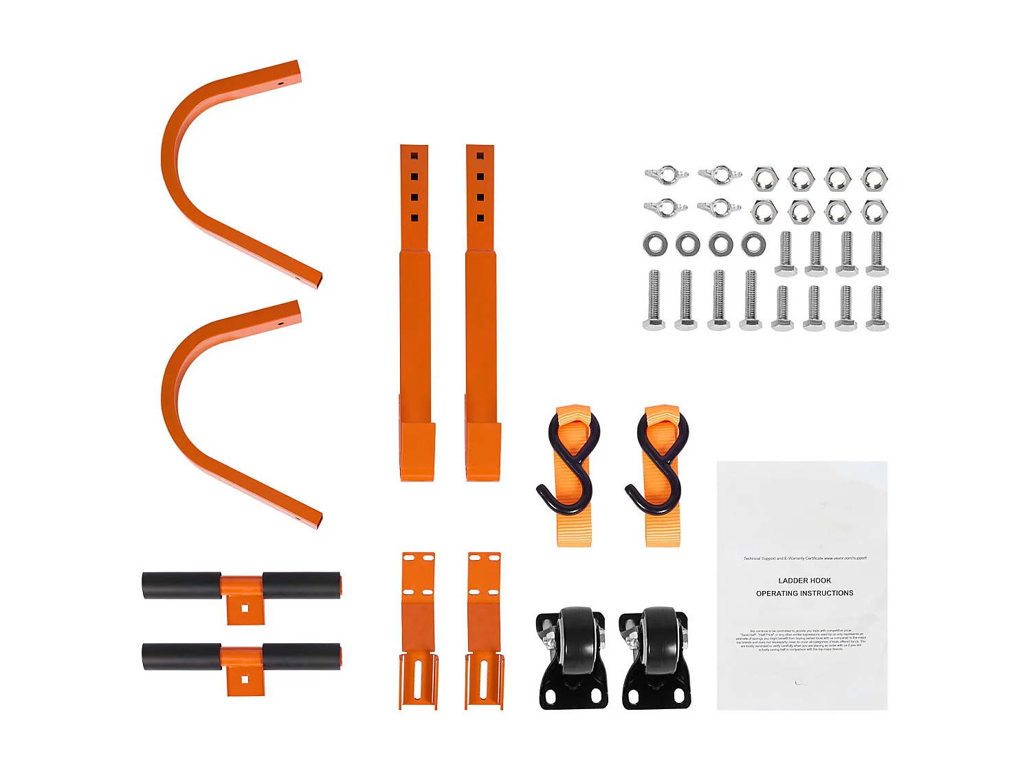 Haki do Drabiny, SucceBuy Komplet 2 Stabilizatorów do Drabiny Dachowej ze Stalowym Kołem