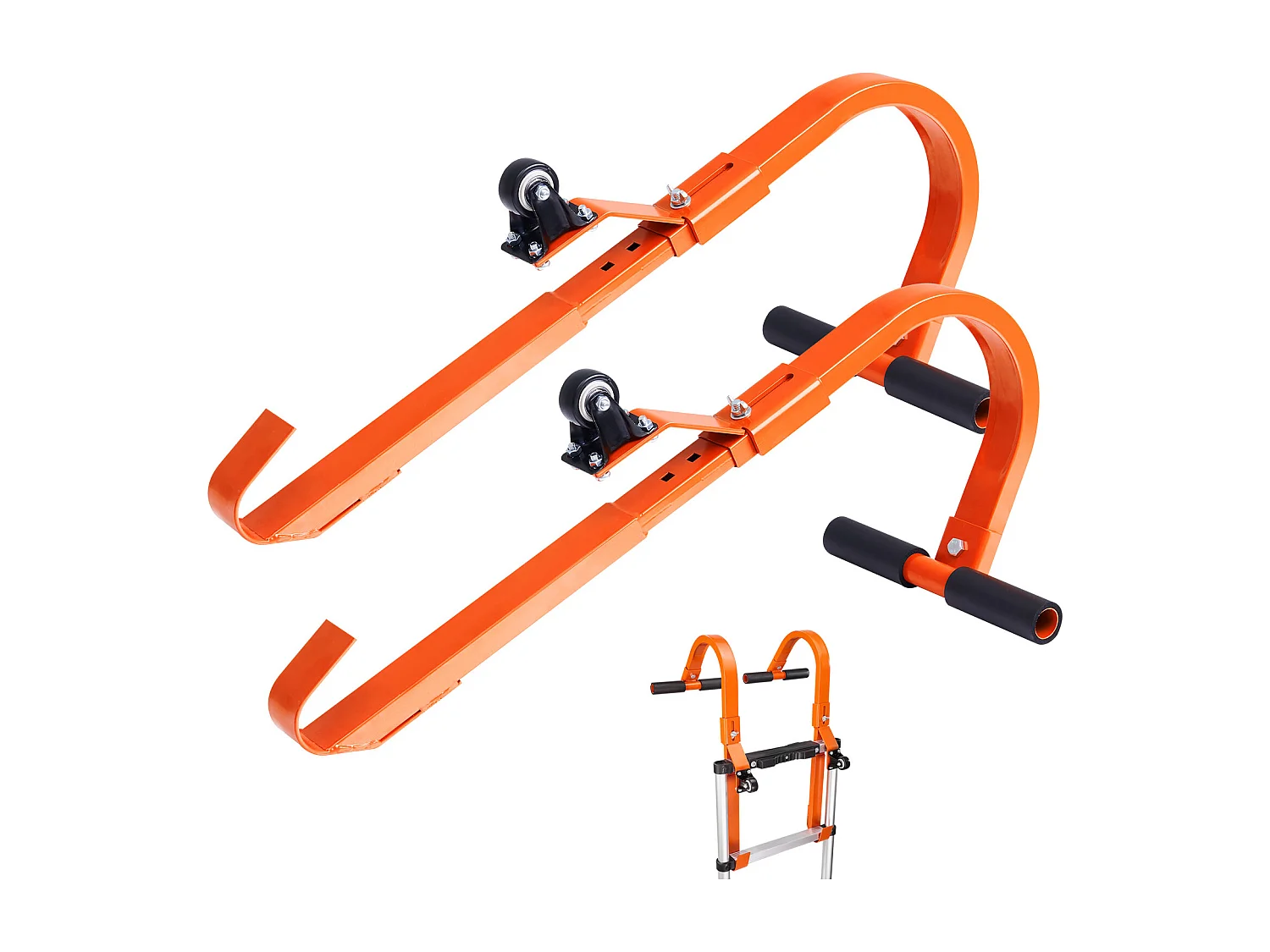 Haki do Drabiny, SucceBuy Komplet 2 Stabilizatorów do Drabiny Dachowej ze Stalowym Kołem