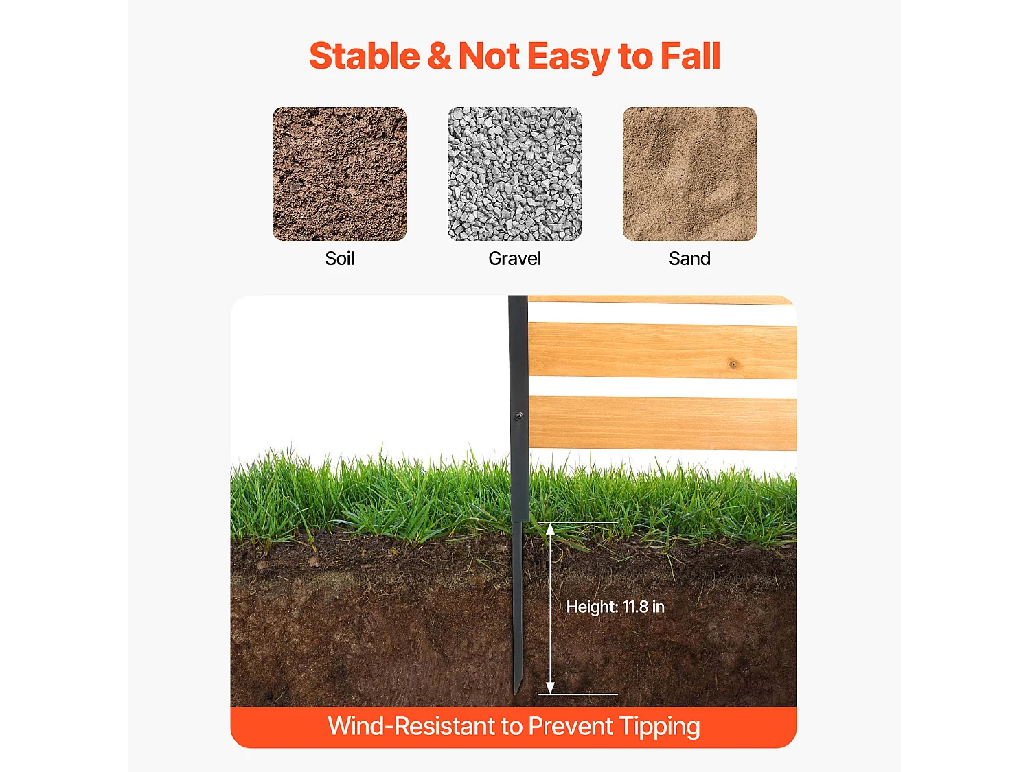 Houten Privacyhek SucceBuy, 1 Paneel, 98 x 155 cm voor Airconditioning, van Massief Natuurlijk Hout en Stevige Metalen Palen