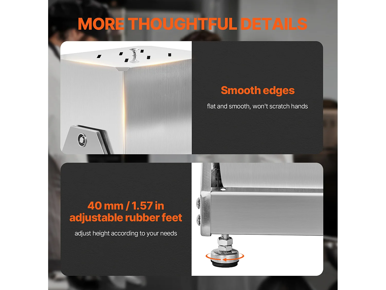 Fleischmischer SucceBuy, Manuell mit Kippbarem 60-Liter-Behälter und Drehzahlminderer