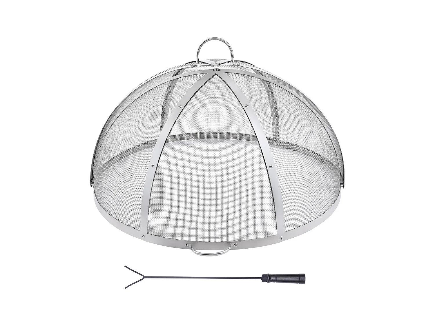 Afdekking SucceBuy von von FunkenBescherming voor Ronde Hout-Haard van 76.2cm in Rvs, Ronde Accessoires voor Buiten-Vuurring