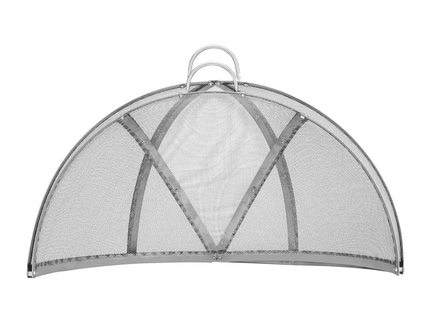 Couvercle de Protection SucceBuy Anti-Étincelles pour Foyer Rond à Bois de 76.2cm en Acier Inoxydable, Accessoires Ronds pour Anneau de Foyer Extérieur