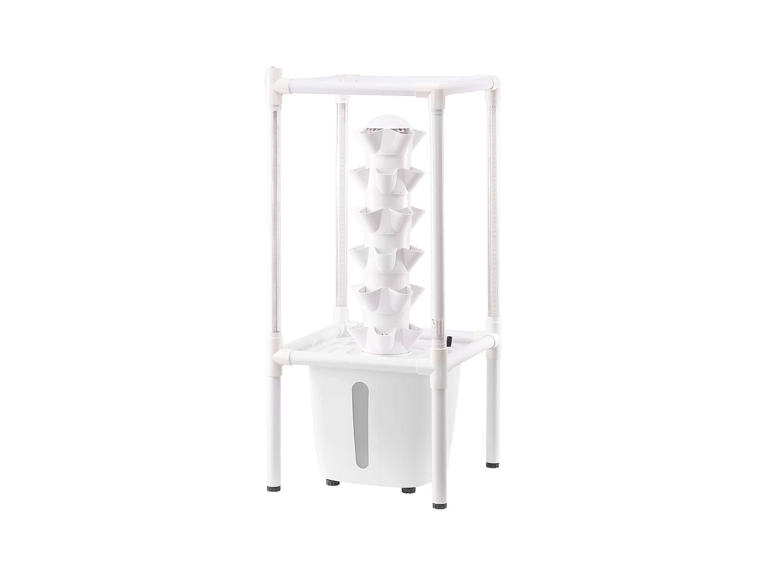 System Hydroponiczny SucceBuy z Lampą do Uprawy Roślin, 30 Miejscami i 6 Poziomami, Pionowy Ogród Domowy z Pompą Wodną, Zestaw do Kiełkowania Ziół, Owoców i Warzyw