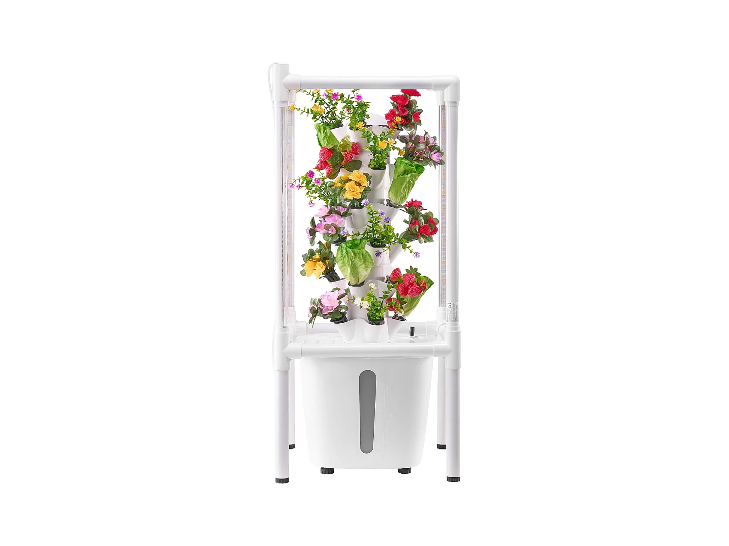 Système de Culture Hydroponique SucceBuy avec Lampe de Croissance, 30 Emplacements et 6 Niveaux, Jardin Vertical pour la Maison équipé d'une Pompe à Eau