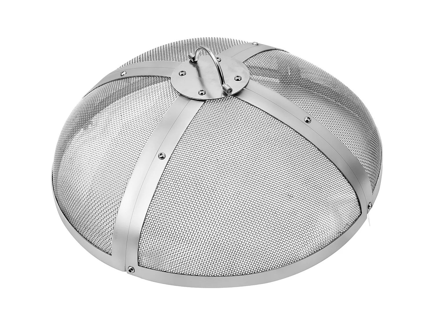 Couvercle de Protection SucceBuy Anti-Étincelles de 50.8cm, Couvercle en Acier Robuste Renforcé, Couvercle de Foyer d'Extérieur avec Dessus à Ouverture Facile
