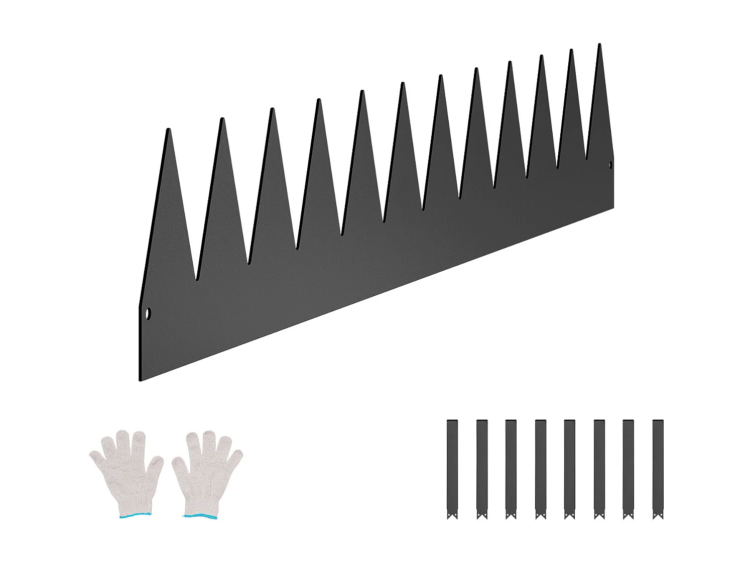 Bordure Paysagère Jardin Acier SucceBuy, Résistante à la Rouille 6 PCS, 101,6x15,2 cm, Noir