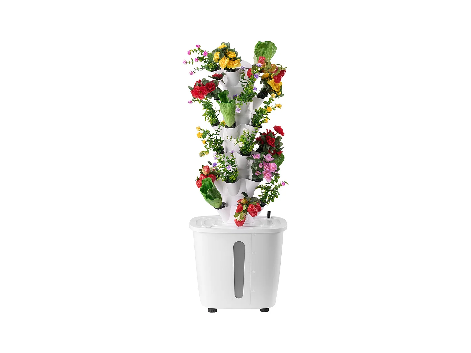 Système de Culture Hydroponique SucceBuy avec 30 Tours Verticals et 6 Niveaux, Jardin Intérieur équipé d'une Pompe à Eau et d'une Minuterie
