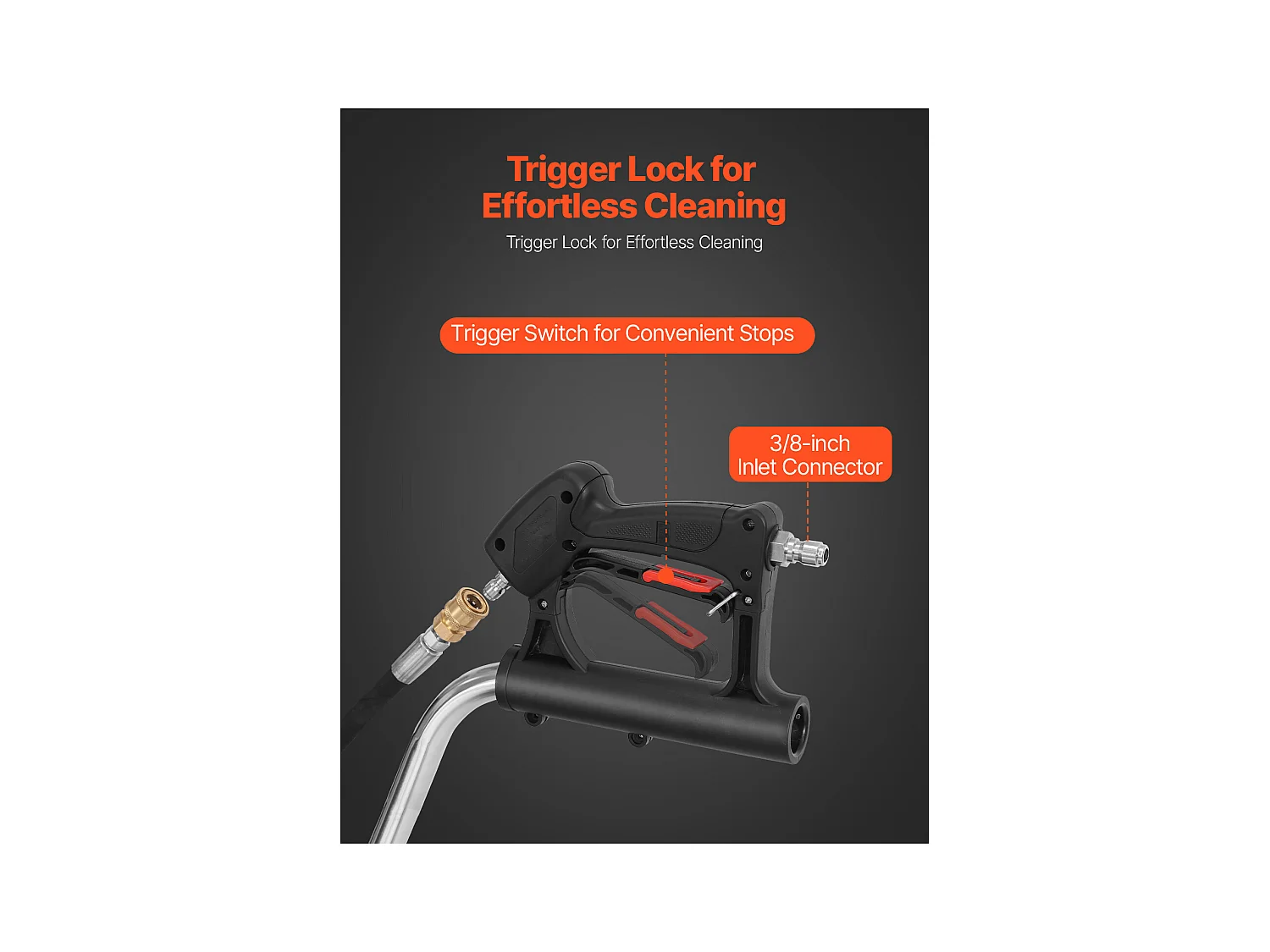 Nettoyeur Surface pour Nettoyeur Haute Pression SucceBuy, 55,8 cm, Poignées Roues