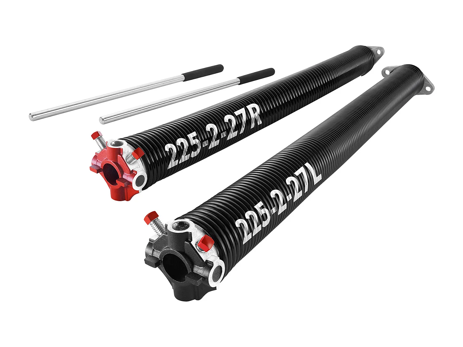 Ressorts de Torsion SucceBuy pour Porte de Garage, Paire de 0.5 x 5.08 x 69cm avec Barres d'Enroulement