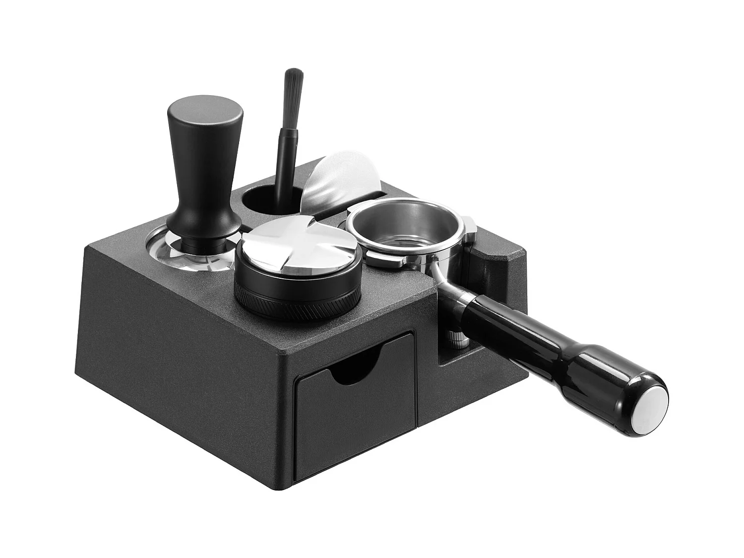 Station de Bourrage SucceBuy d'Espresso ABS, Compatible 5.1-5.8 cm, Fente Détachable pour Baristas