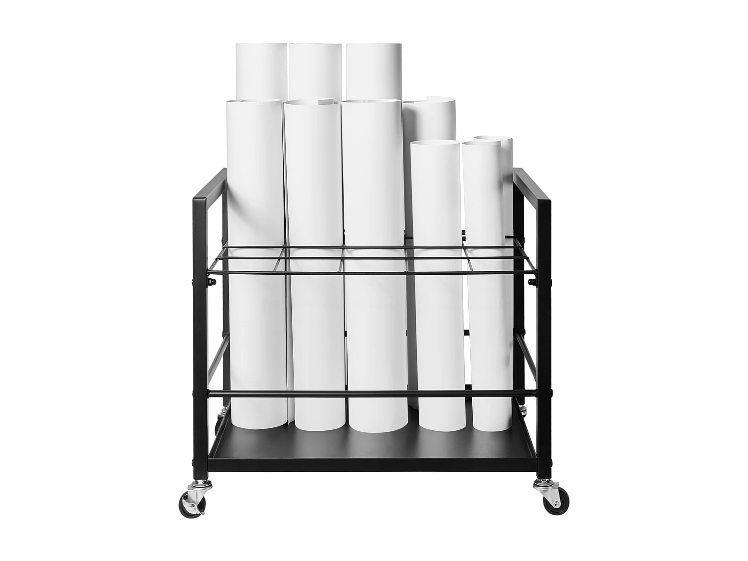 Support de Rangement Mobile pour Plans SucceBuy, 20 Emplacements, Stockage Organisé des Documents