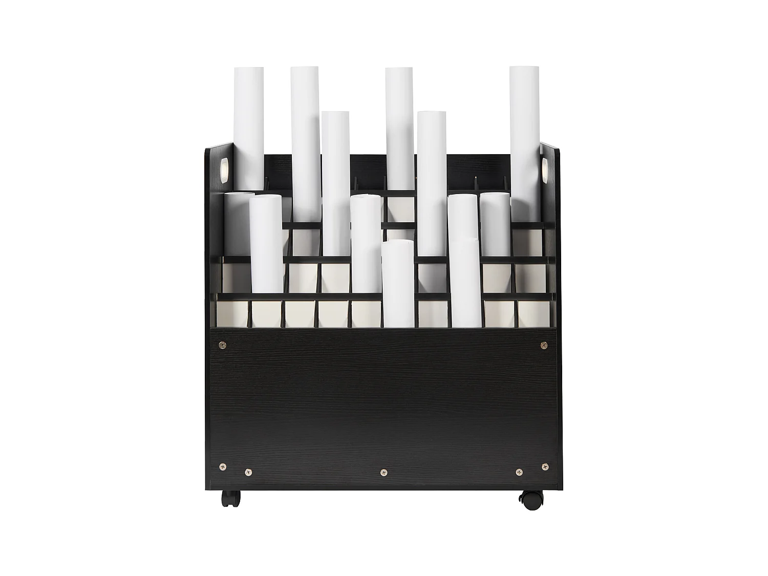 Support de Rangement Mobile en Bois pour Plans SucceBuy, 50 Emplacements, Stockage Organisé des Documents