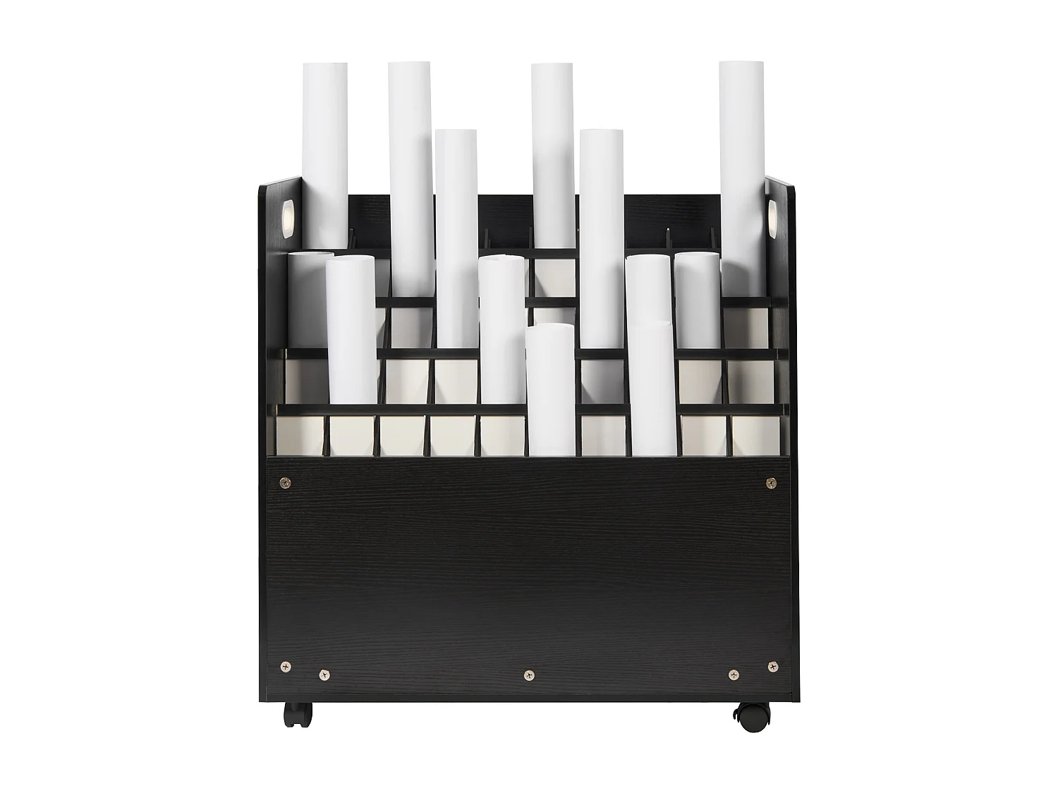 Support de Rangement Mobile en Bois pour Plans SucceBuy, 50 Emplacements, Stockage Organisé des Documents