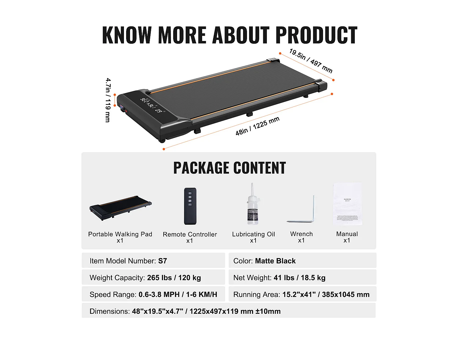 Tapis de marche sous le bureau SucceBuy, Tapis de Course Incliné pour la Maison, le Bureau, le Travail, le Jogging