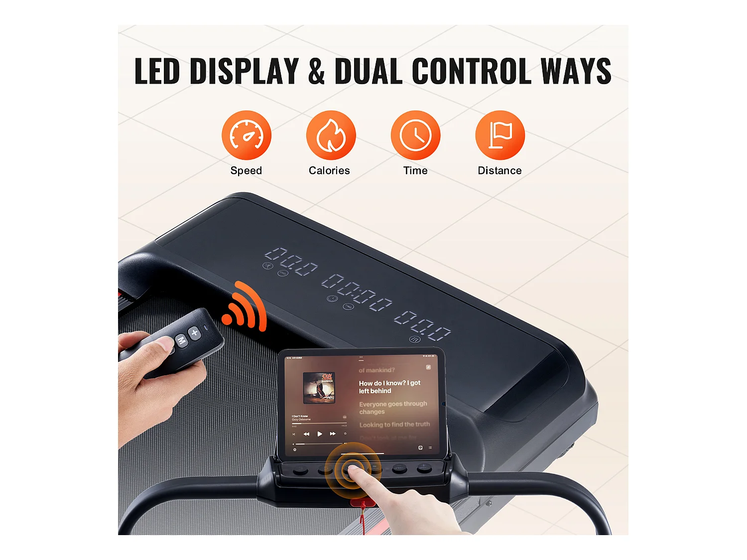 Tapis de Course SucceBuy, Sous le Bureau avec Poignée pour la Maison, pour Activité Légère ou  Course Vigoureuse