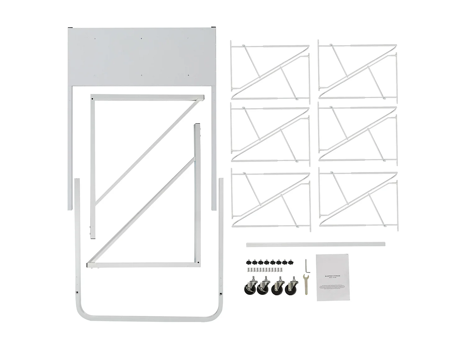 Support de Rangement Mobile SucceBuy, 12 Supports Pivotants, Hauteur et Largeur Réglables pour le Bureau/la Maison