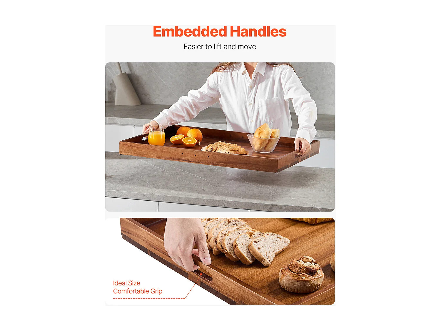 Planche à Découper, Housse Protection pour Cuisinière à Gaz SucceBuy, Planche à Découper Bois d'Acacia