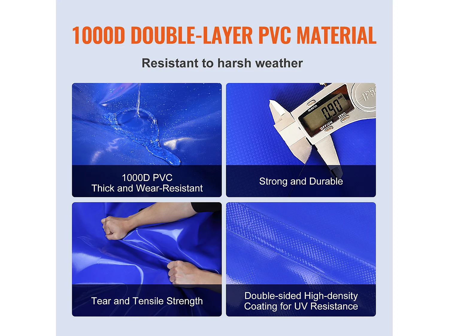 Tanque de Água Portátil SucceBuy de 330L, Dobrável em PVC 1000D, Tanque de Água para Caravana, Grande Capacidade, Portátil, Prevenção de Incêndios, Camping