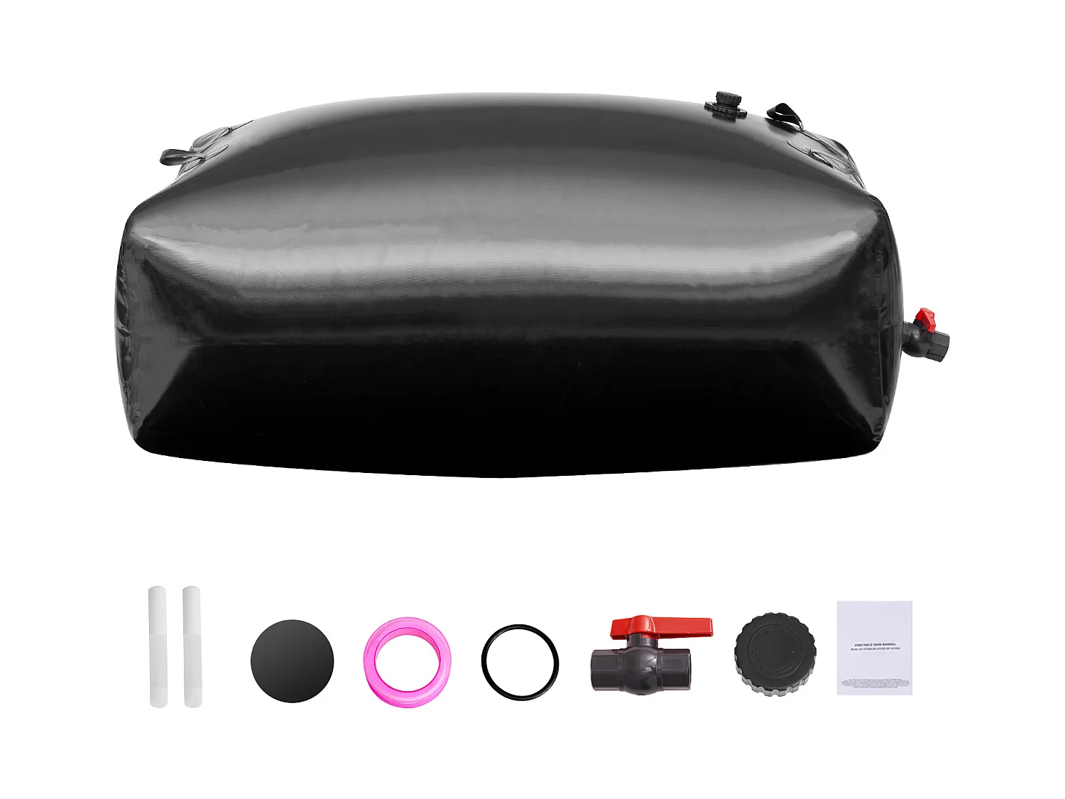 Tragbarer Wassertank SucceBuy 540L, Faltbar aus PVC, Schwarz, Wassertank für Wohnmobil, Große Kapazität, Tragbar, Brandschutz, Camping