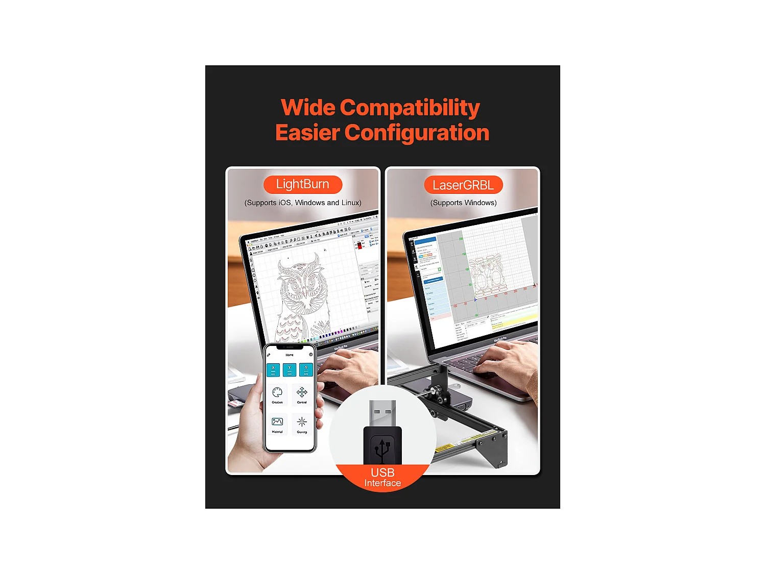 Machine à Graver Laser Graveur Laser SucceBuy 10 W Point Compressé Protection Yeux