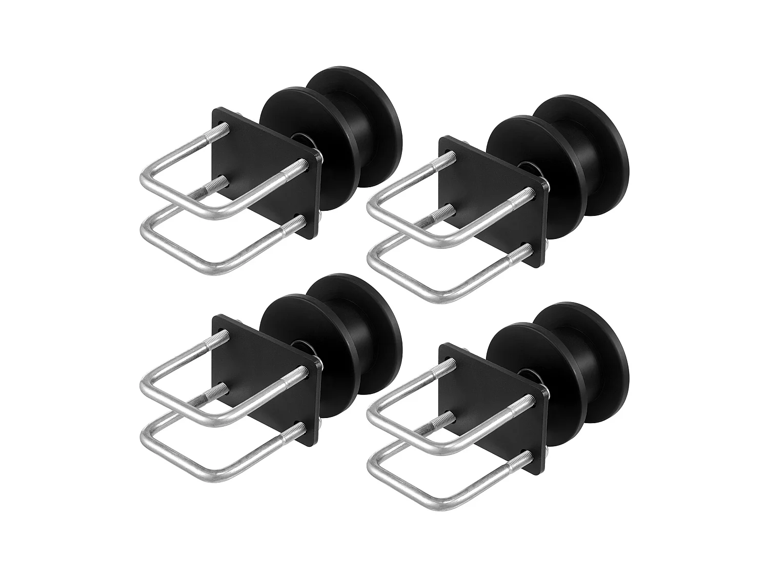 Kit de Portail Coulissant, SucceBuy Kit de Portail Coulissant, Rainure en H, 4 Roulettes pour Porte-à-Faux