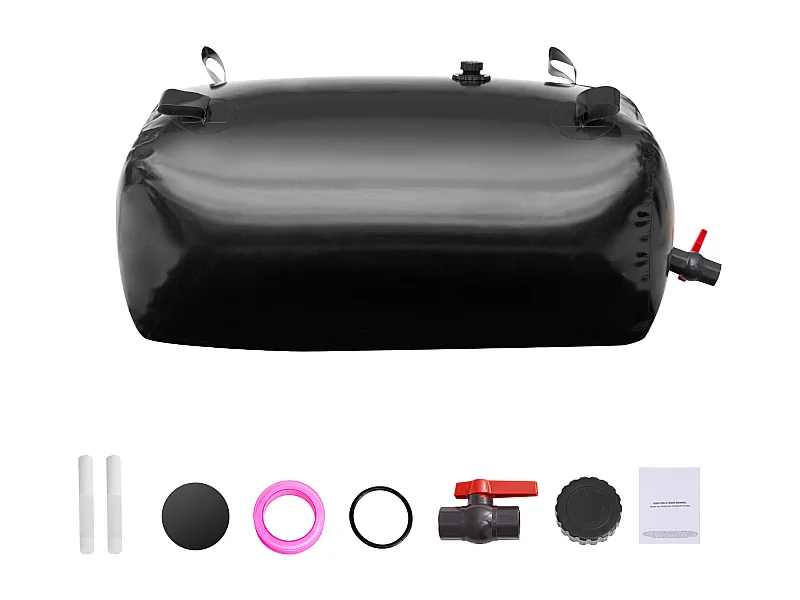 Draagbare Watertank SucceBuy 113L, Opvouwbaar van PVC, Zwart, Watertank voor Camper, Grote Capaciteit, Draagbaar, Brandpreventie, Camping