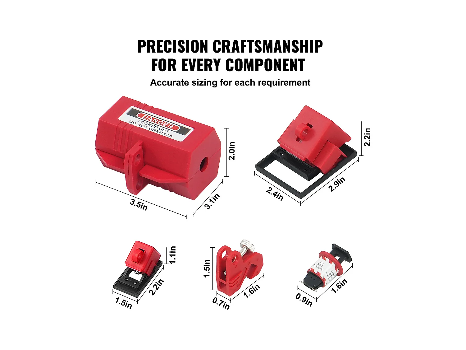 Kit de Serrures de Verrouillage, SucceBuy Kit de Verrouillage et d'Étiquetage Électrique 47 Pièces avec Cadenas, Moraillons, Étiquettes et Sac