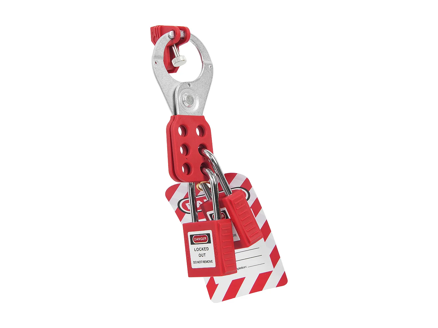 Kit met Vergrendelingsloten, SucceBuy Elektrische Vergrendelings- en Labelkit 47 Stuks met Hangsloten, Schakels, Labels en Zak