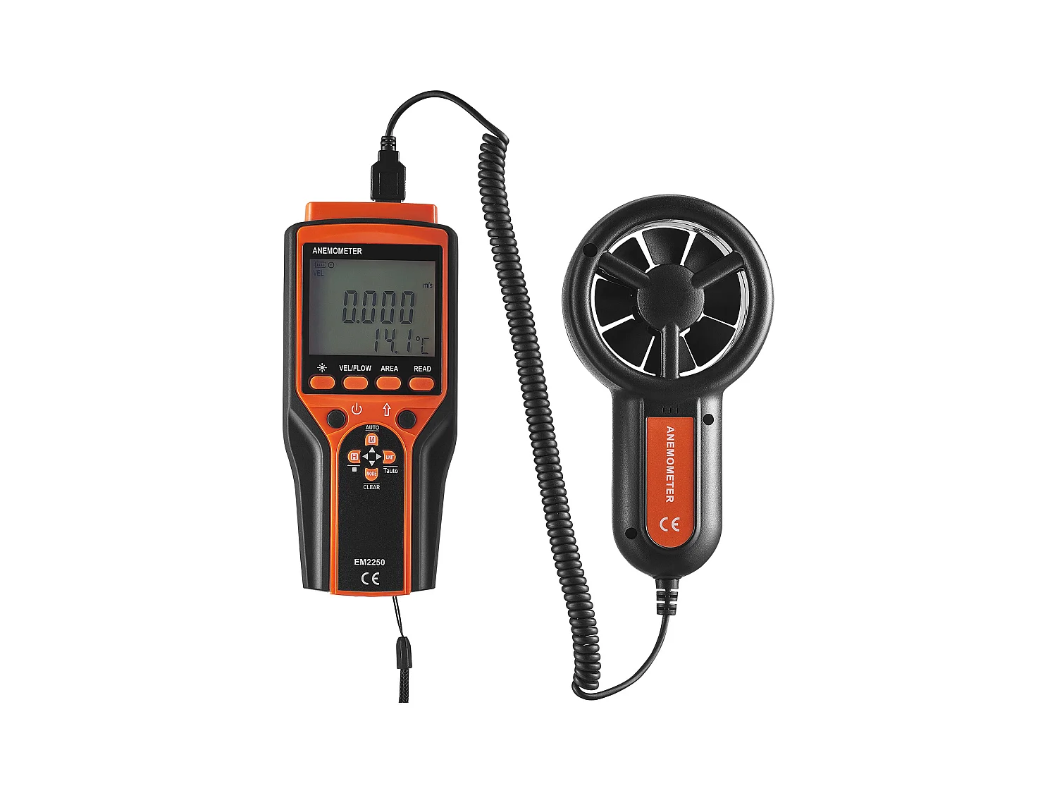 Anémomètre Portable SucceBuy, -10℃ à 60℃, Compteur de Vitesse du Vent Numérique, Jauge CFM, Jauge CFM avec Rétroéclairage LED