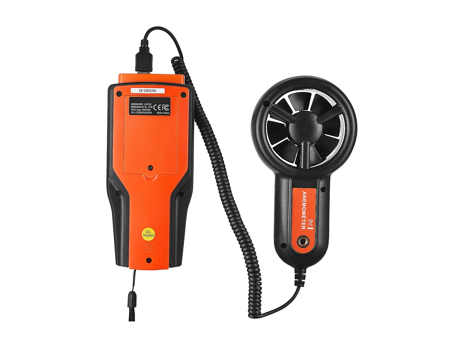 Anemometro Portatile SucceBuy, -10℃ a 60℃, Contatore di Velocità del Vento Digitale, Gauge CFM, Gauge CFM con Retroilluminazione LED