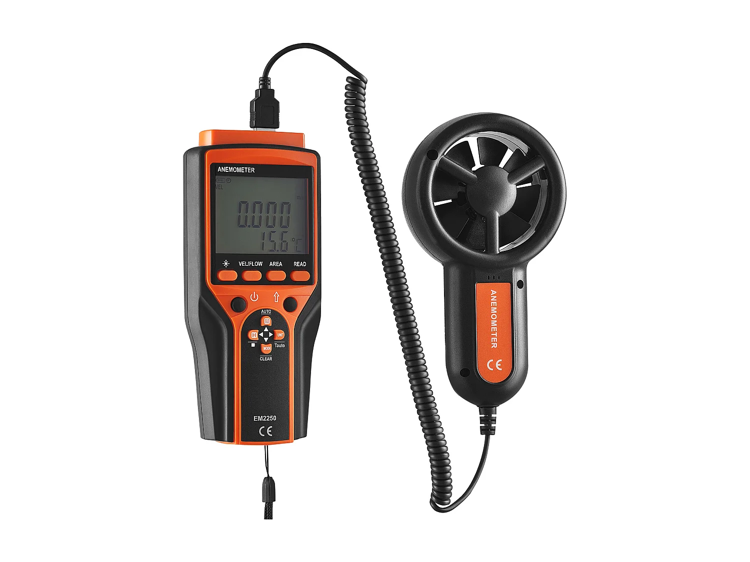 Anemometro Portatile SucceBuy, -10℃ a 60℃, Contatore di Velocità del Vento Digitale, Gauge CFM, Gauge CFM con Retroilluminazione LED
