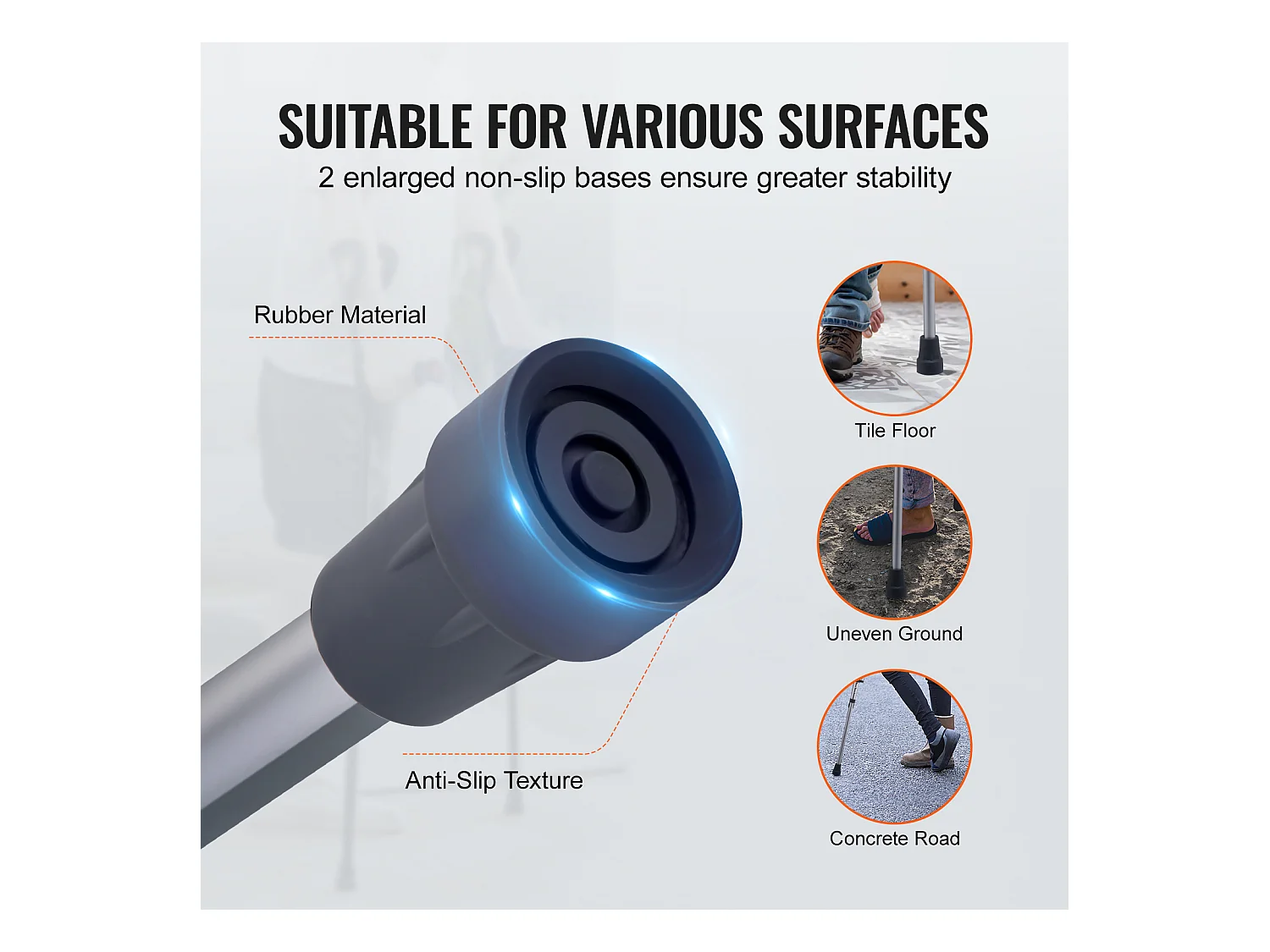 Béquilles Axillaires, SucceBuy Béquilles sous les Bras Béquilles de Marche sous les Bras Réglables en Hauteur à 13 Niveaux