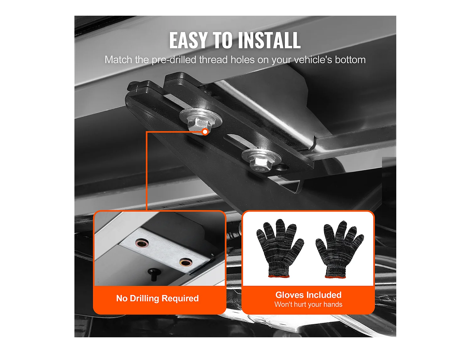 Marchepieds, SucceBuy, 152.4 mm pour Ford F150 2015-2023 - Cabine Multiplace, Marchepieds, 227 kg, 2 Pièces