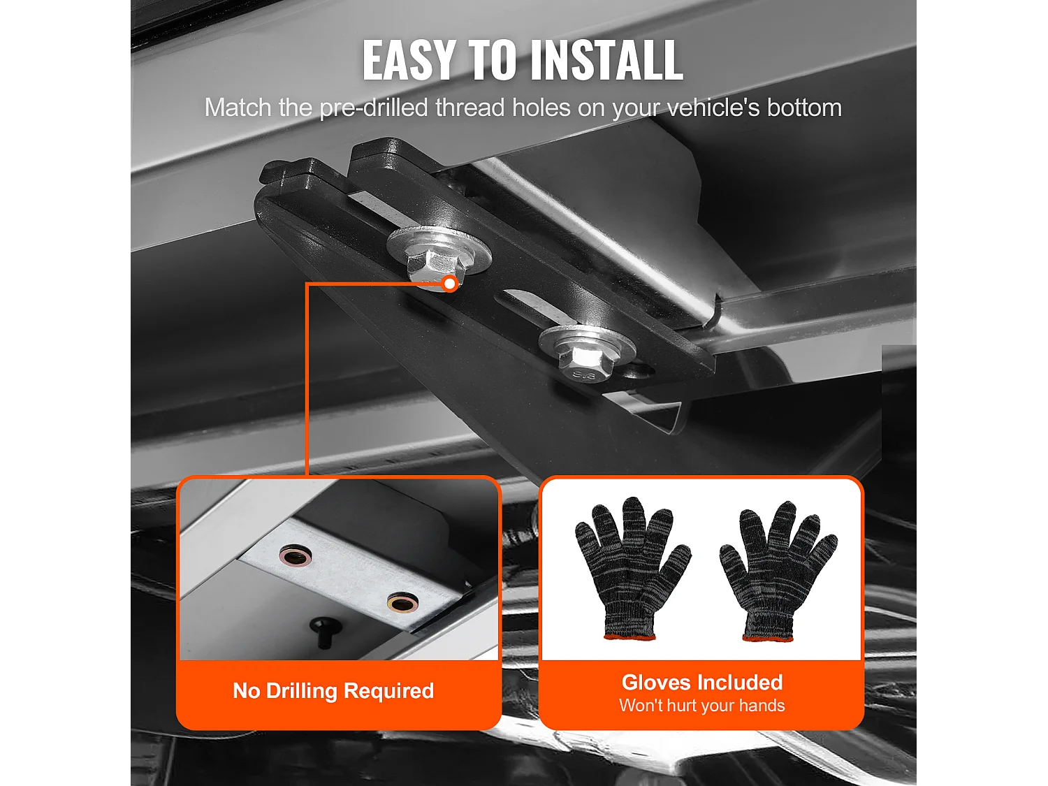 Marchepieds, SucceBuy, 152.4 mm pour Ford F150 2015-2023 - Cabine Multiplace, Marchepieds, 227 kg, 2 Pièces