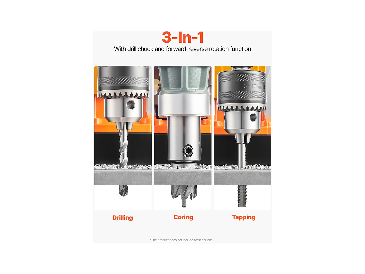 Perceuse Magnétique SucceBuy Perceuse à Colonne, 1450 W 12800 N Dia. d'Alésage 50 mm