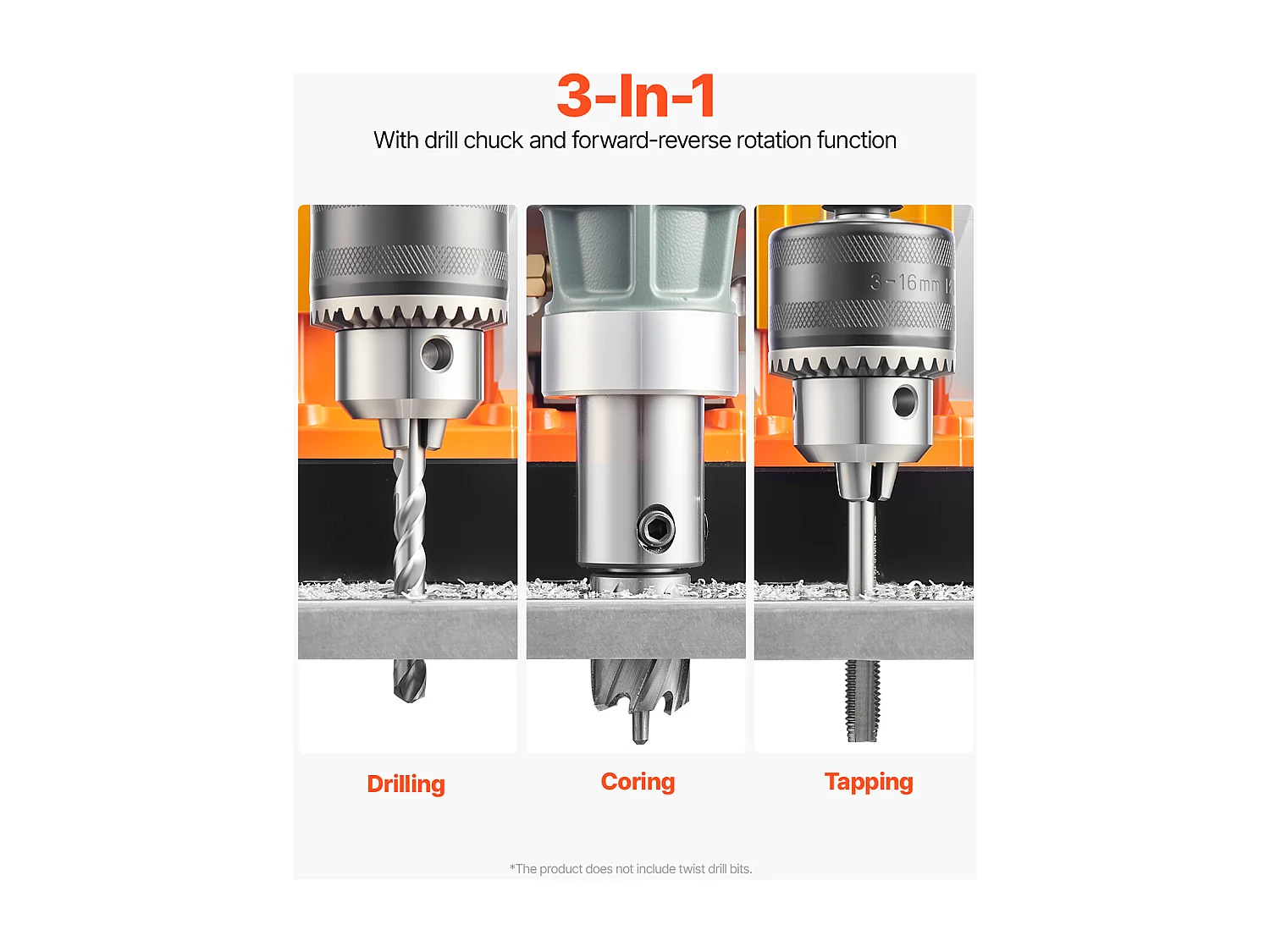 Broca Magnética SucceBuy Broca de Coluna, 1450 W 12800 N Diâmetro de Perfuração 50 mm