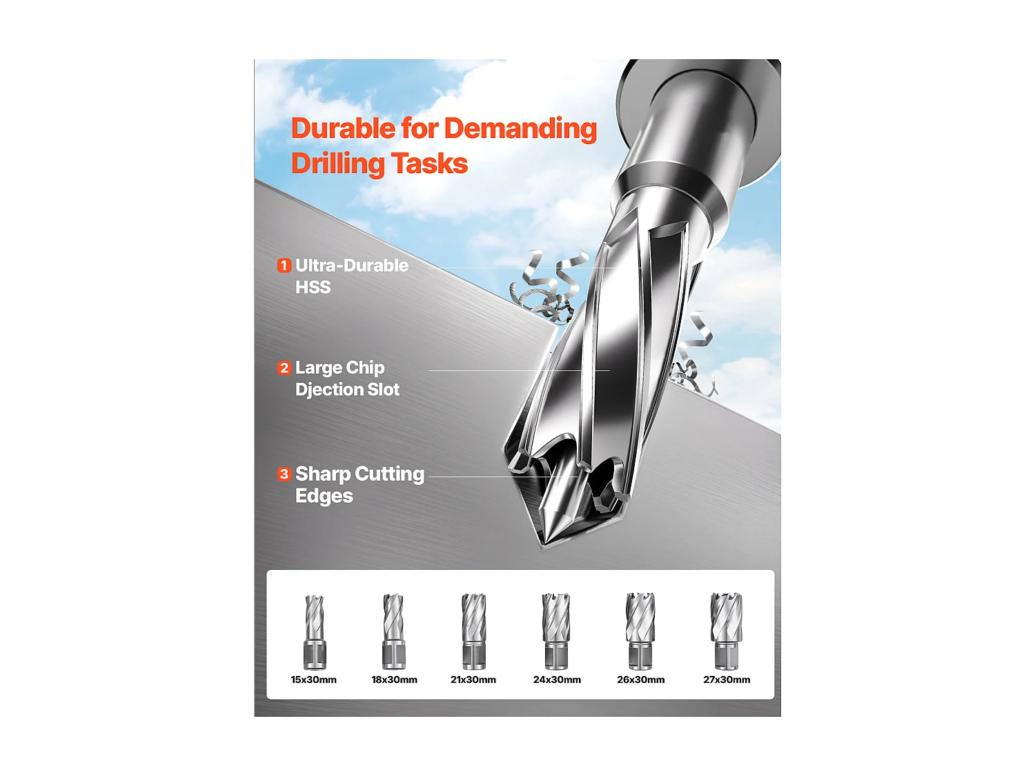 Broca Magnética SucceBuy Broca de Coluna, 1450 W 12800 N Diâmetro de Perfuração 50 mm