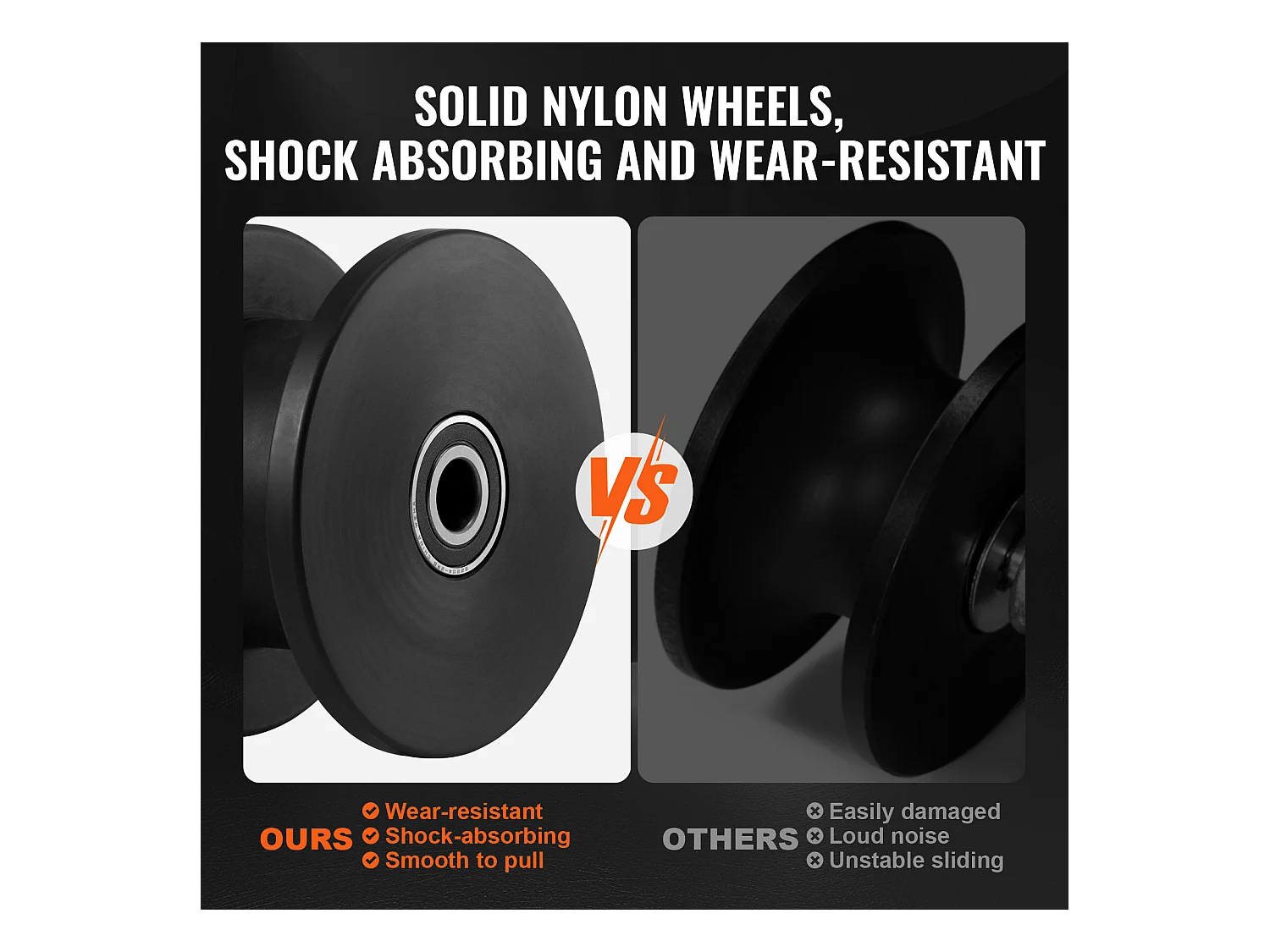 Kit de Portail Coulissant, SucceBuy Kit de Portail Coulissant avec Rainure en U, 4 Roues et Couvercle