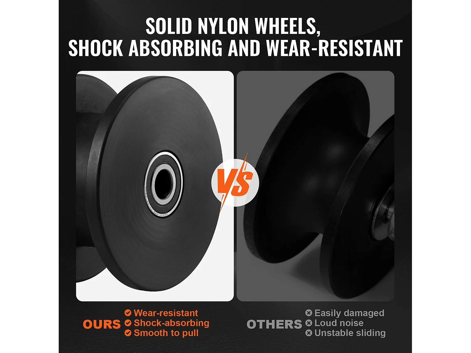 Kit de Portail Coulissant, SucceBuy Kit de Portail Coulissant avec Rainure en U, 4 Roues et Couvercle