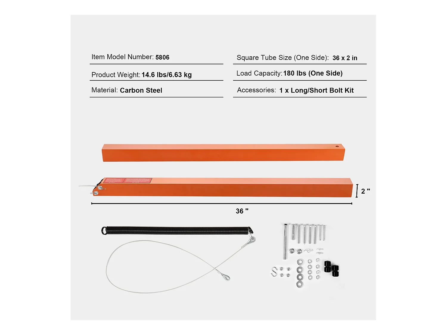 Système d'Assistance, SucceBuy Système d'Assistance au Levage du Hayon, Capacité de 81,65 kg pour Remorque Utilitaire