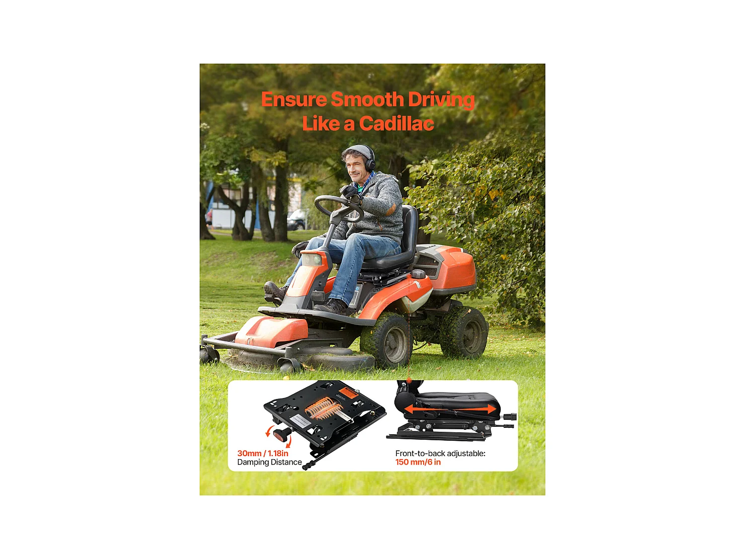 Kit di Sospensione per Sedia Carrello SucceBuy Sollevatore Universale per Trattore con Slitta