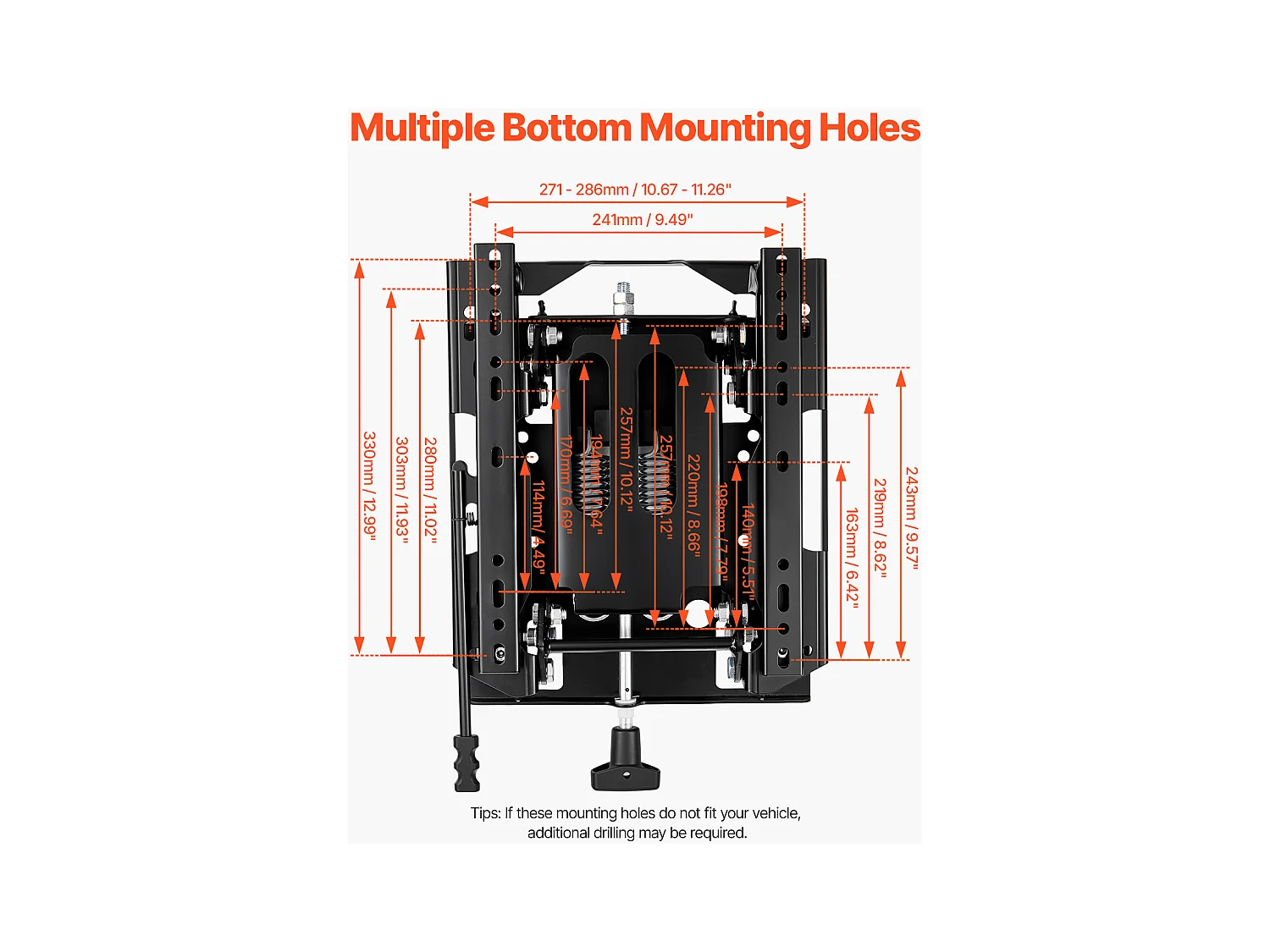 Kit di Sospensione per Sedia Carrello SucceBuy Sollevatore Universale per Trattore con Slitta