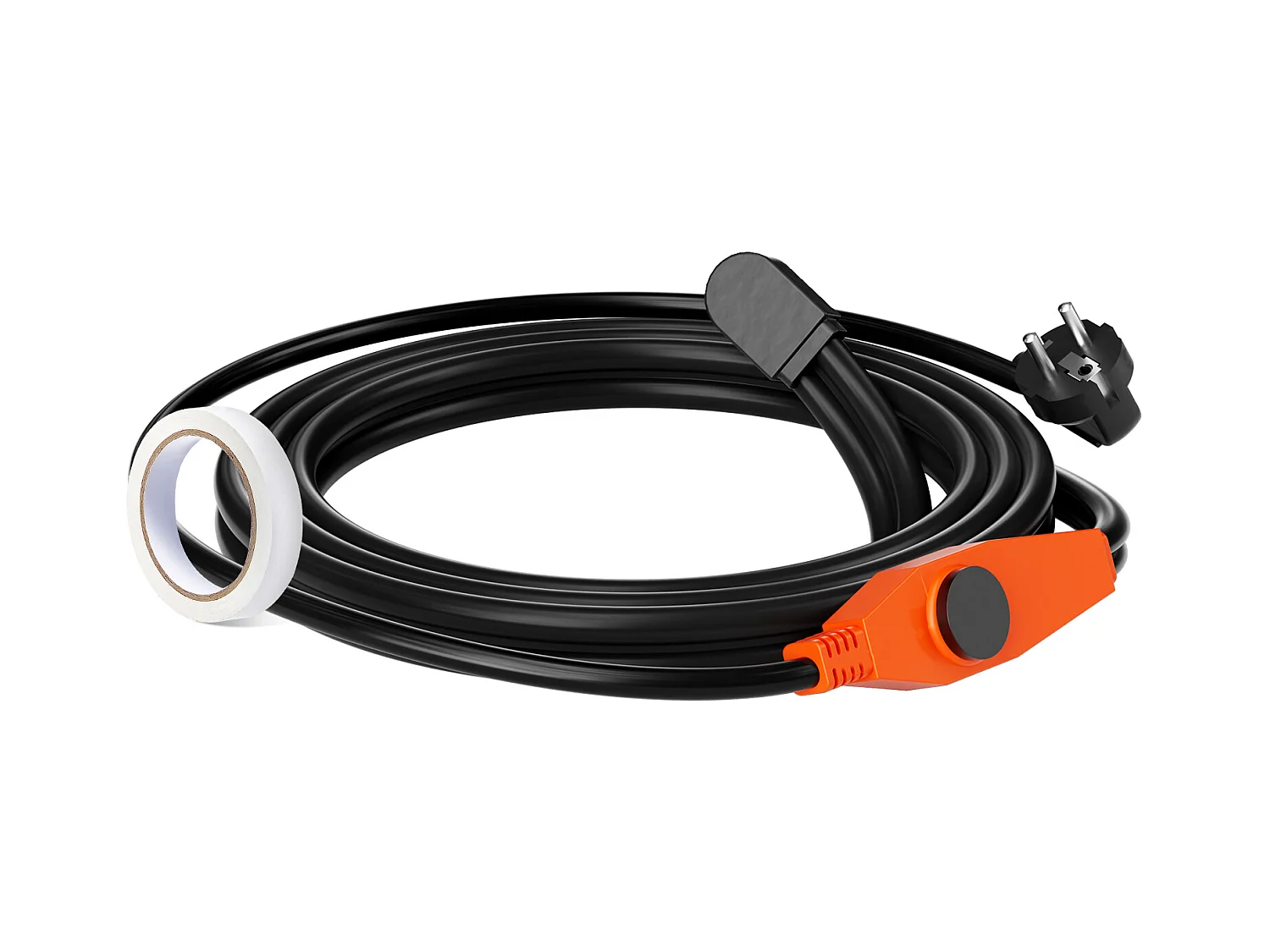 Câble Chauffant Autorégulant, SucceBuy Câble Chauffant pour Tuyaux 4 m 23 W/m avec Thermostat, Ruban Chauffant