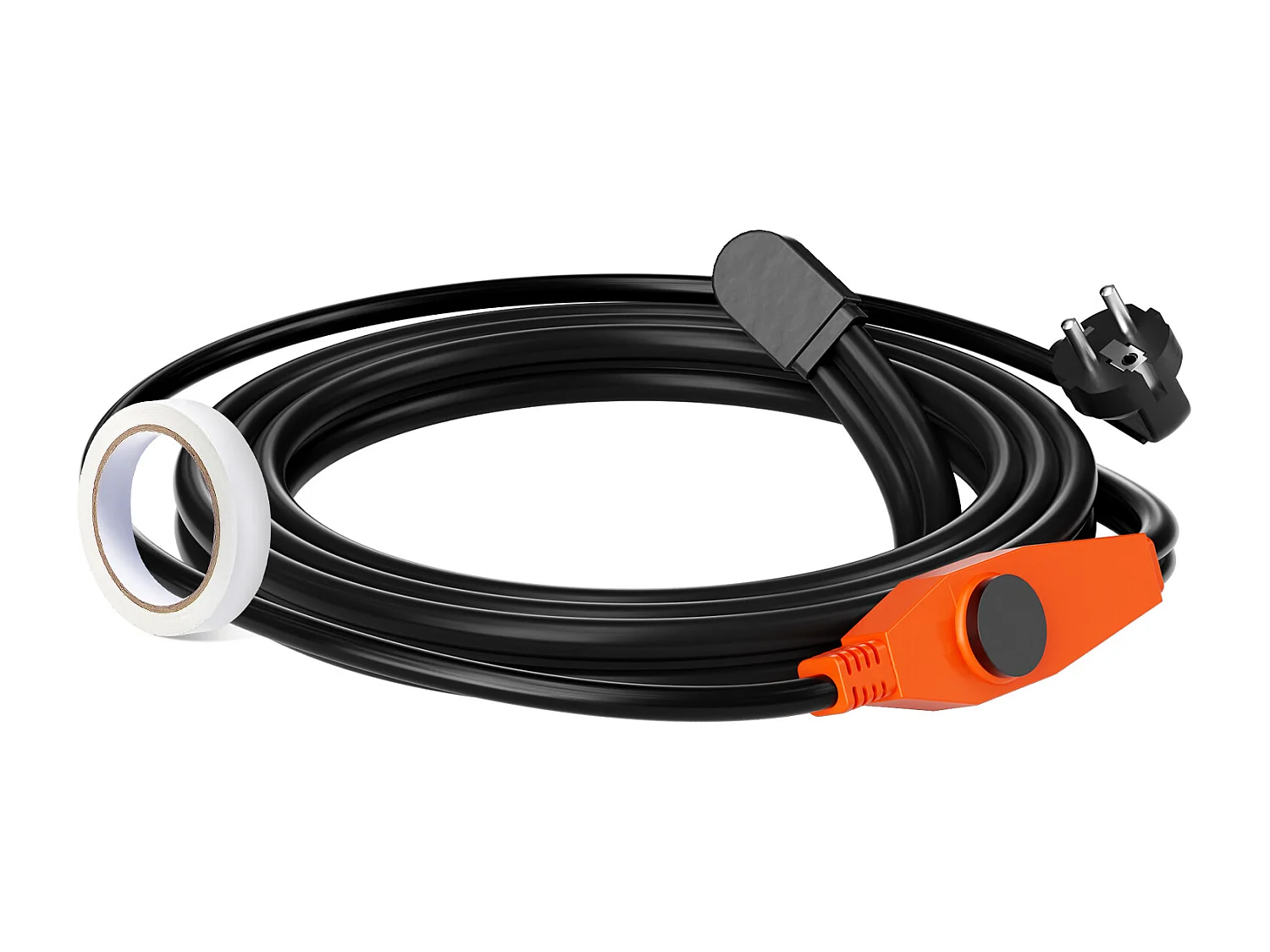 Selbstregelndes Heizkabel, SucceBuy Selbstregelndes Heizkabel für Rohre 4 m 23 W/m mit Thermostat, Heizband