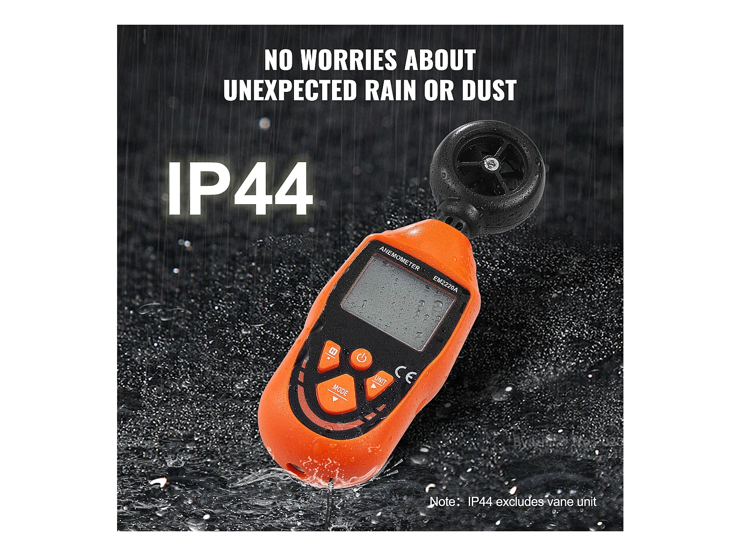 Anémomètre Portable SucceBuy, -10 ℃ à 45 ℃ Mesure Vitesse du Vent, Température du Vent